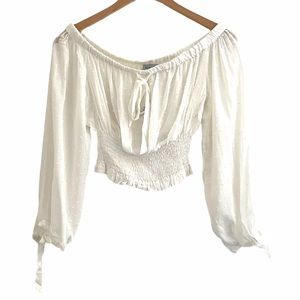 PLANET BLUE Off Shoulder Peasant Top Sz S